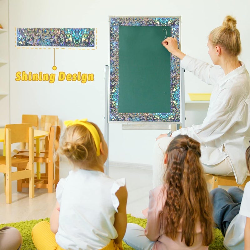 STARLIBOO 66 Feet Bulletin Board Borders, Shiny Rainbow Design Border Trim for School, Classroom & Offices Party Can be reused. (Shiny Rainbow) - Image 5